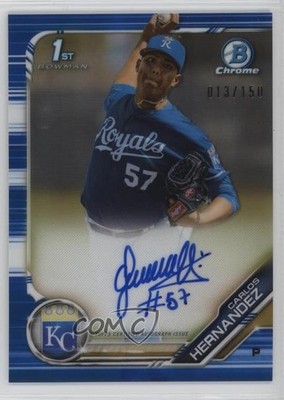 2019 Bowman Chrome Prospects Blue Refractor 13/150 Carlos Hernandez Auto 19bb