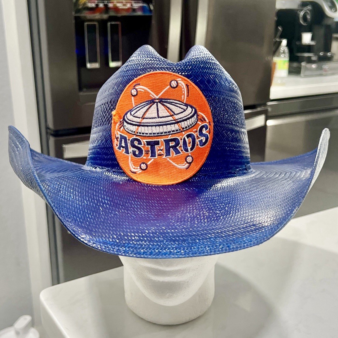 Vintage Stetson Houston Astros Cowboy Straw Hat Size 1/2 10X Made in USA!