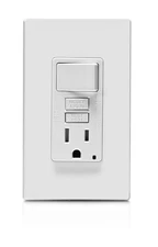 GFCI Switch Outlet Combo, 15 Amp, Self Test, Tamper-Resistant with LED Indica...