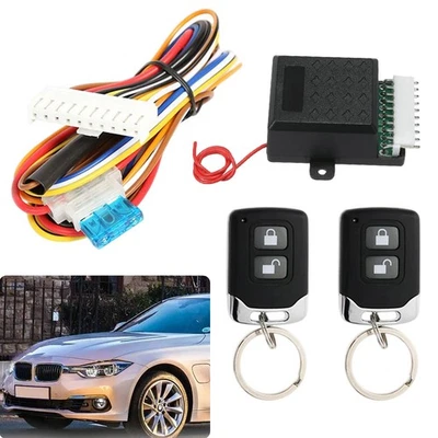 12V Universal Auto Fernbedienung Keyless Open Zentralverriegelung 2 Funksender