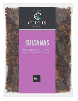 Curtis Sultaninen (2 kg) kleine Rosinen voller Geschmack