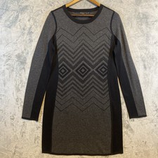 PrAna Dress Women's Sz M Gray Black Wool Blend Delia Preppy Career Gorpcore