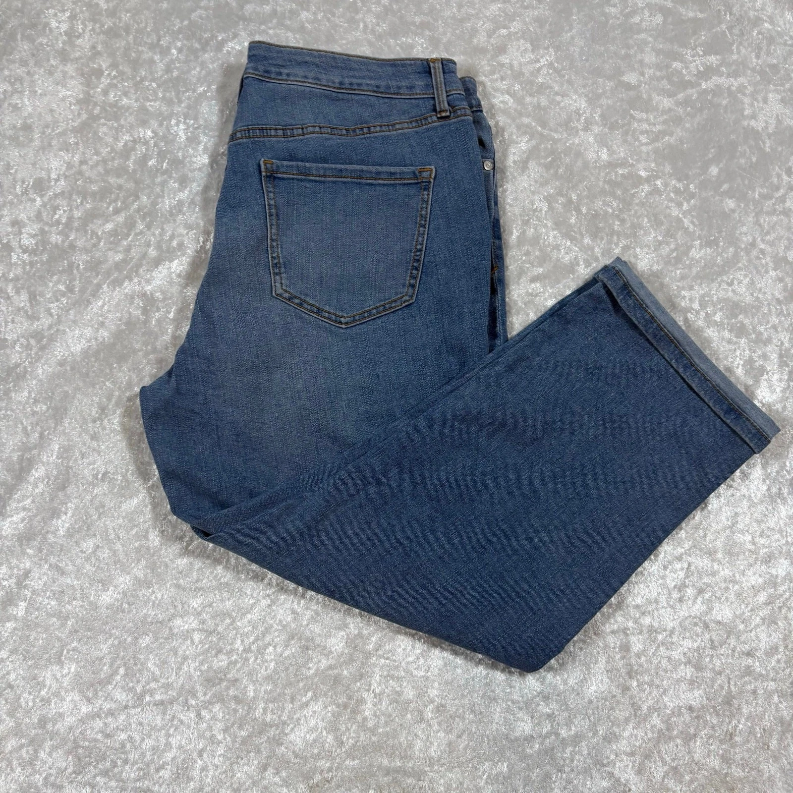 Nine West Blue Denim Khrystie Capri Size 12