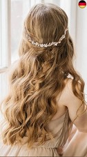 Boho Braut Haarschmuck Hochzeit - Vintage Kopfschmuck Mit Blätter Und Kristall