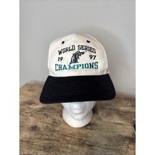 Vintage Florida Marlins 1997 World Series Champions White Snapback Twins Hat
