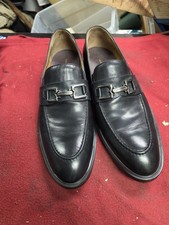 Made in ITALY BRUNO MAGLI Riccardo Loafers Dress Shoes Black Leather 10 M