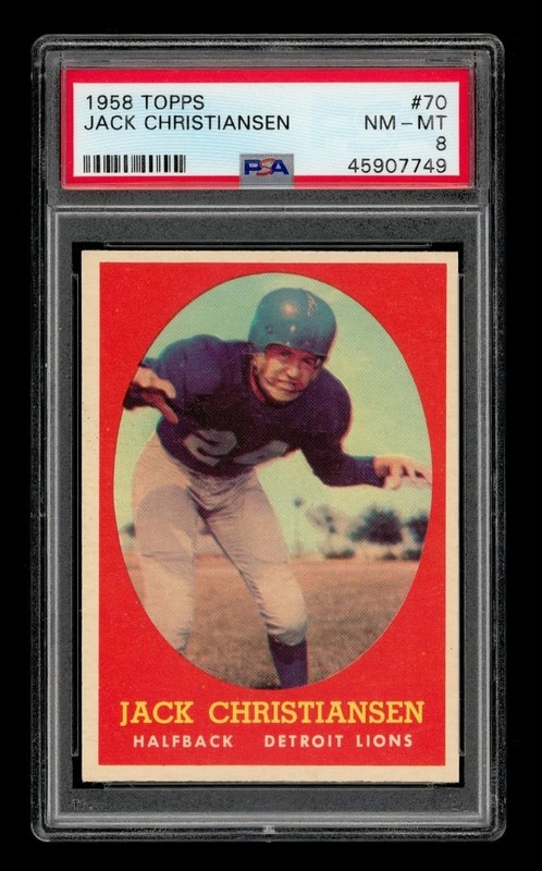 1958 Topps Set-Break # 70 Jack Christiansen PSA 8 NM-MT