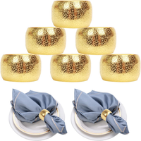 Serviettenringe Gold 6/12 StüCk Metall Serviettenringe, FüR Weihnachten Thanksgi