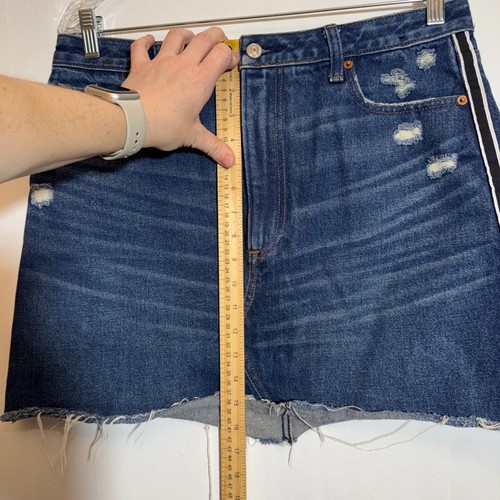 Abercrombie & Fitch Zoe Natural Rise Vintage A-Line Denim Skirt Size 31/12 Retro - Picture 13 of 18