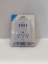 Surge Multi Charging Station with 3 Outlets and 4 USB Ports