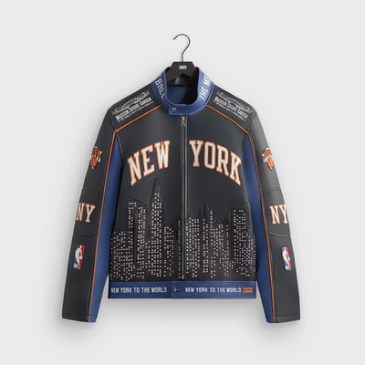 Kith for the New York K nicks Leather Moto Jacket