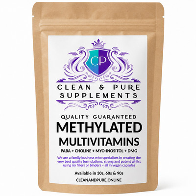Methylated Multivitamin High Strength B Complex Active B12 Folate Vegan BRECKA