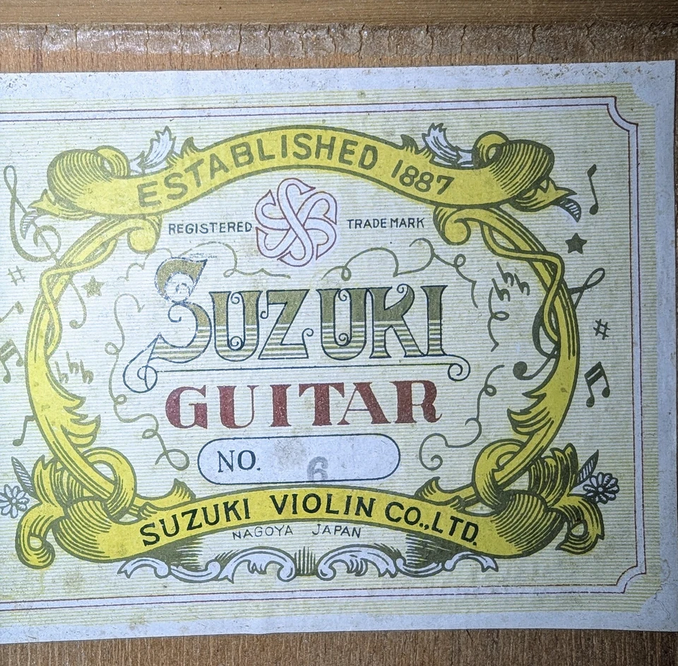Suzuki No.6 Parlour Guitar - Image 2 of 4