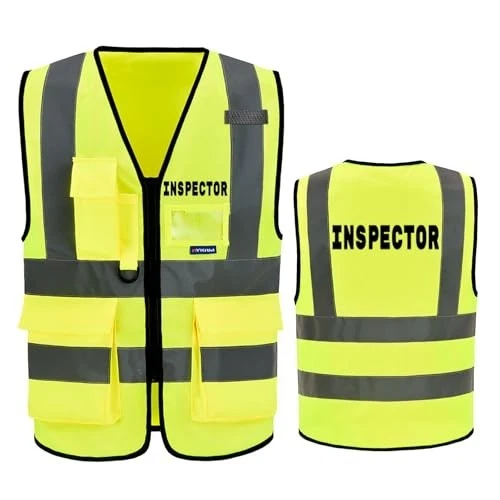 Yellow Adult Safety Apparel 7 Pocket Reflective Work Garment - product listing photo
