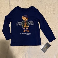 Polo Bear By Ralph Lauren Kids Size 2 Blue LS Tshirt NWT Polo Ralph Lauren Bear