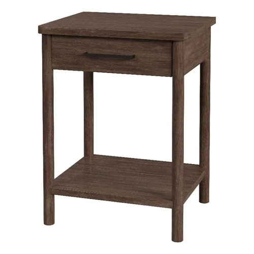 Butler Specialty Company Lennon 1 Drawer Rounded Leg Wood Nightstand -Soft Brown - Picture 1 of 7