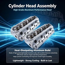 2 Cast Aluminum Cylinder Head Assembled For Ford 289 302 351 Windsor 190cc 62cc 2 Cast Aluminum Cylinder Head Assembled For Ford 289 302 351 Windsor 190cc 62cc