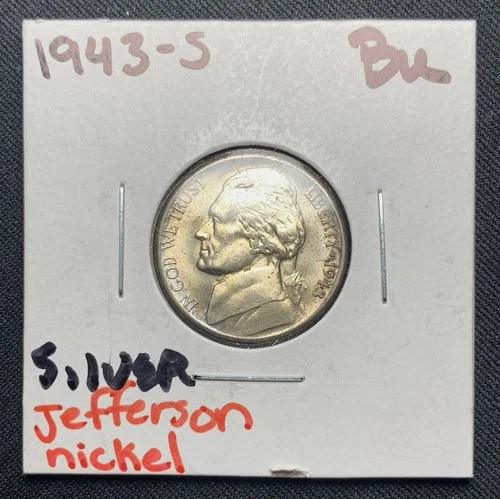 Photo of a 1943-S Jefferson Nickel from an eBay listing that sold on Jul 22, 2026