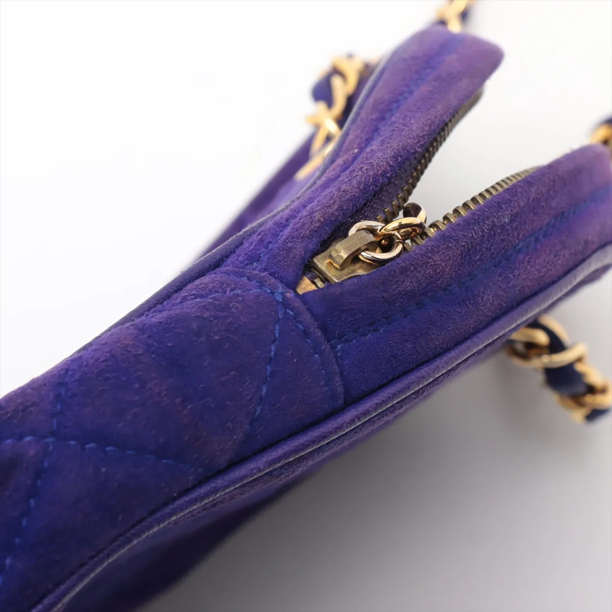 Chanel Matelasse Suede Chain handbag Purple Gold Metal Fittings 1XXXXXX thumbnail 13