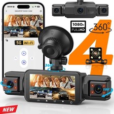 TELECAMERA PER AUTO DASHCAM 4 CAM DVR CAR VIDEO CAMERA VISIONE NOTTURNA