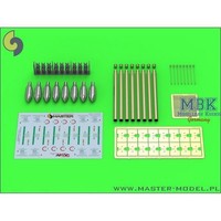 Master AM-24-012 3In Rocket RP-3 With 60LB Sap Heads (8Pcs) 1:24