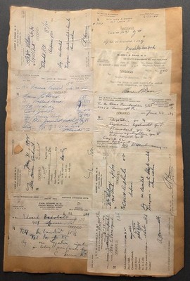 1944 2-sided Ledger Page - 17 vintage prescriptions - Cocaine, Dilaudid & Opium
