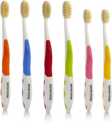 Soft Flossing Toothbrushes, Value Family Pack, 4 Adult & 2 Kids, Ultra Clean Man