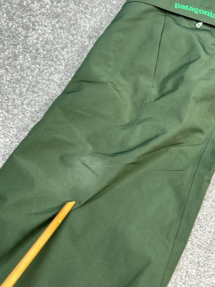 Patagonia Red Powder Bowl Pants Mens Medium Green Gore Tex Mesh Lined Logo Snow - Image 3 of 4