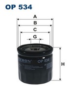 Filtron ÖLfilter OP 534 Anschraubfilter FüR Jeep Chrysler Talbot Dodge Plymouth