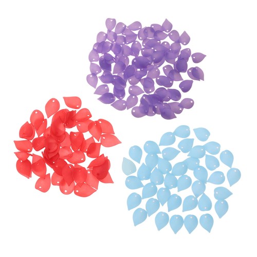 1120 pcs Acrylic Frosted Petals Plastic Leaf with Hole for Jewelry Making DIY - Picture 6 of 12
