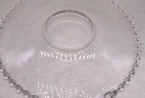 Vintage Imperial Candlewick Clear Glass Cake Pie Plate Handles & Hobnail 11 3/4" - Picture 6 of 9