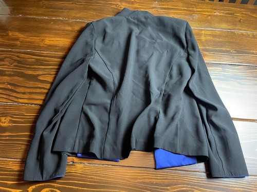 Studio Ease Jacket, Women's Size 12, Black, Open Blazer, Shoulder Pads - Picture 2 of 7