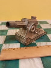 Vintage WWI Artilery Cannon Metal Howitzer Military Toy Collectible