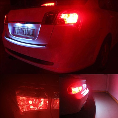4X 7443 7440 T20 Red Strobe LED Brake Tail Light Parking Turn Signal Light Bulbs - Imagen 12 de 14