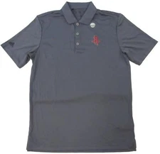 New Houston Rockets Mens Sizes S-M-L-XL-2XL 3-Button Gray Polo Adidas Shirt