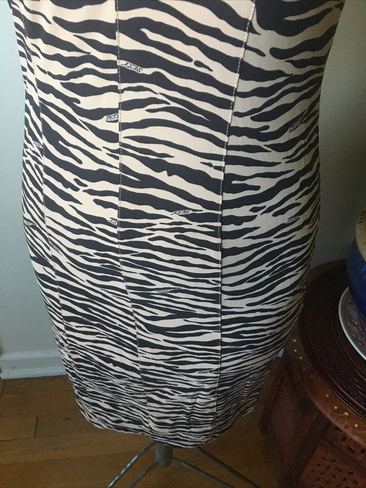 UNDERCOVER Victoria's Secret Mini Abito Bodycon Stampa Animali Zebra Tigre Molto Sexy S