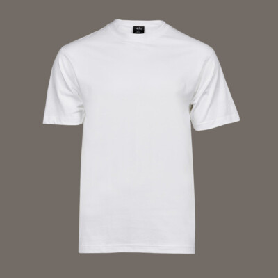 T-Shirt weiß mit Rundhalsausschnitt 100% Baumwolle | ohne Aufdruck - NEU Blanks