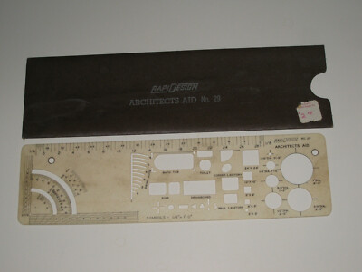 ARCHITECTS AID No 29 RapiDesign Drafting Template 