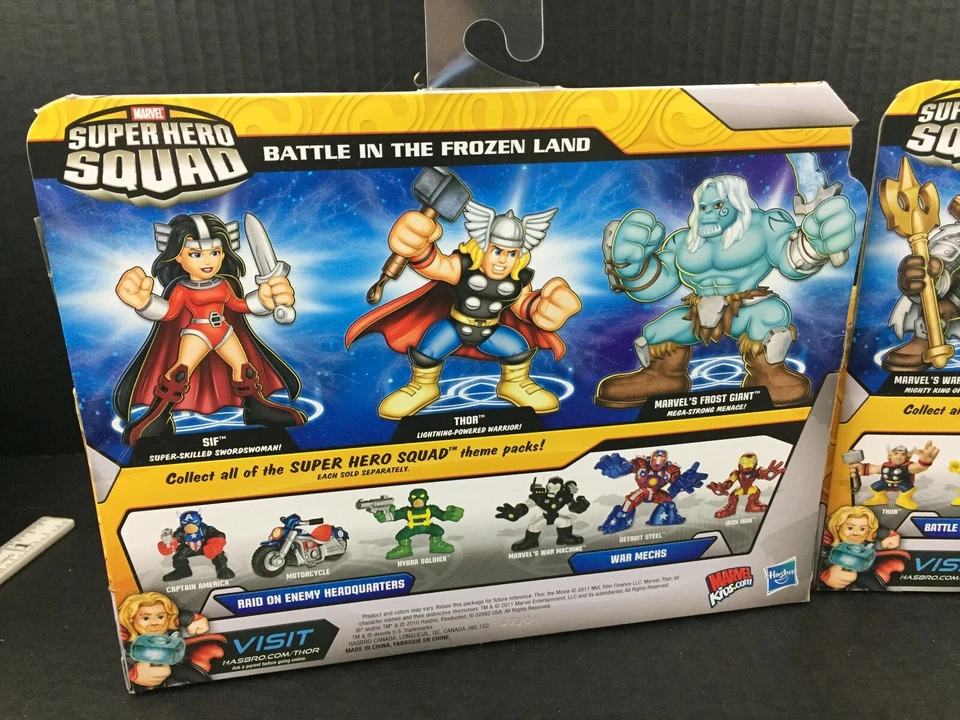 Marvel Super Hero Squad 3-pack LOTE THOR Asgardian Smash Battle in Frozen Land Foto 4 de 4