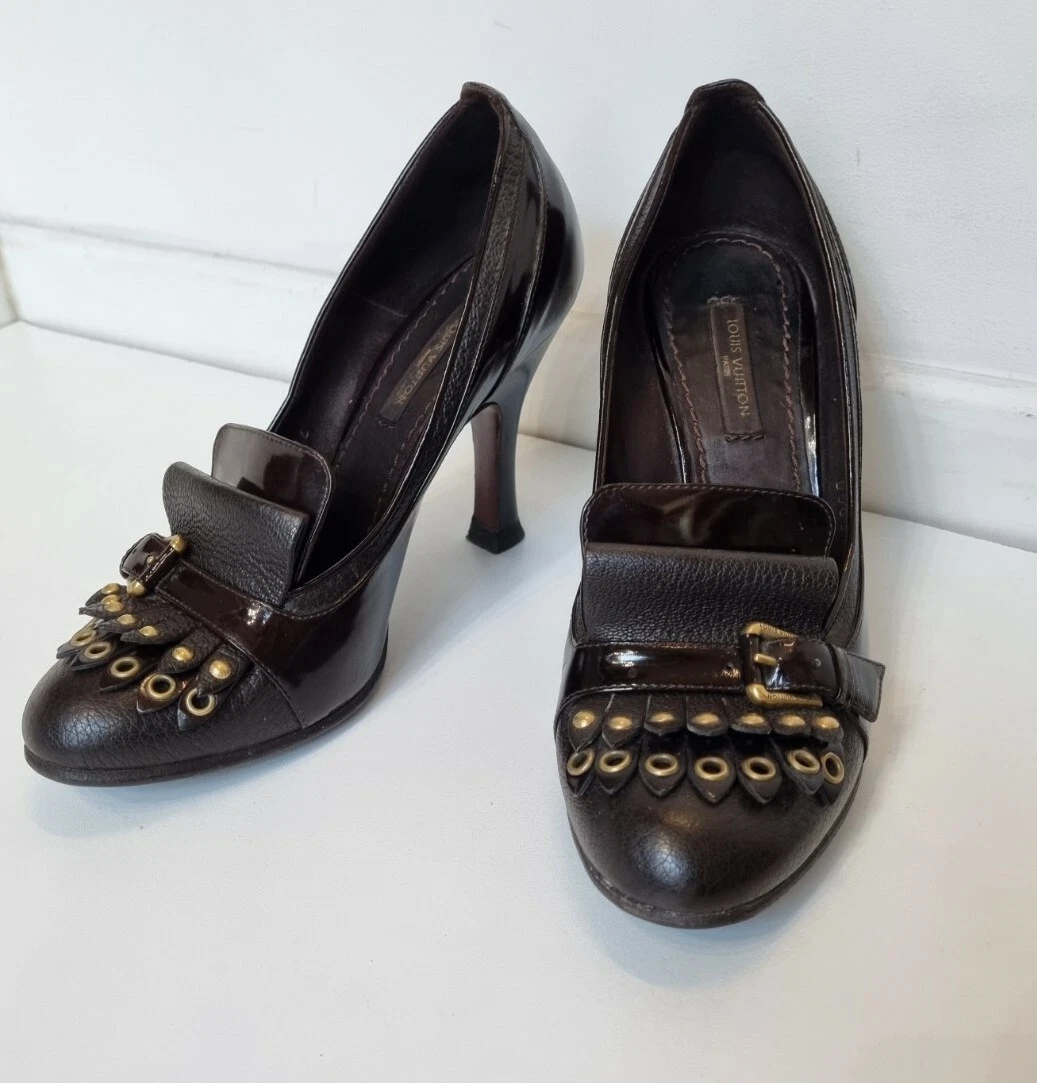 chaussures louis vuitton dice 39.5 escarpins en cuir