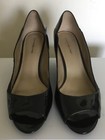 Bandalino Black Patent & Fabric Open Toe Wedge Heels Great Condition Sz.9.5 U.S. — photo 7