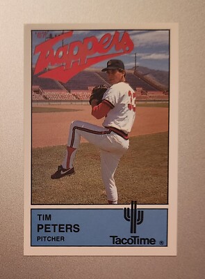 1987 Salt Lake Trappers Team Issue Tim Peters #25