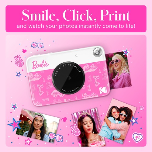 Barbie x Kodak Printomatic 2x3” Instant Print Camera 5MP Portable Instant Camera - Picture 5 of 7