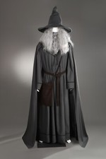 The Lord of the Rings Gandalf Cosplay Costume Outfit Hobbit Beard Wig
