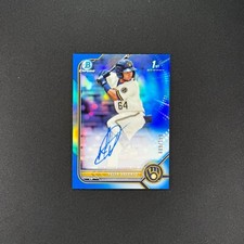 2022 Bowman Felix Valerio 1st Chrome Auto /150 Blue Refractor Autograph CPA-FV