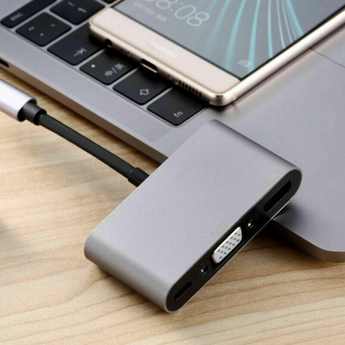 Aluminum Alloy 5 in 1 USB-C PD Type-C Adapter Converter Hub HDMI/4K, VGA/1080P G - Picture 10 of 10