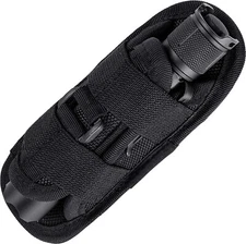 Tactical Flashlight Holster 360 Degree Holder for Police Military Security Belt