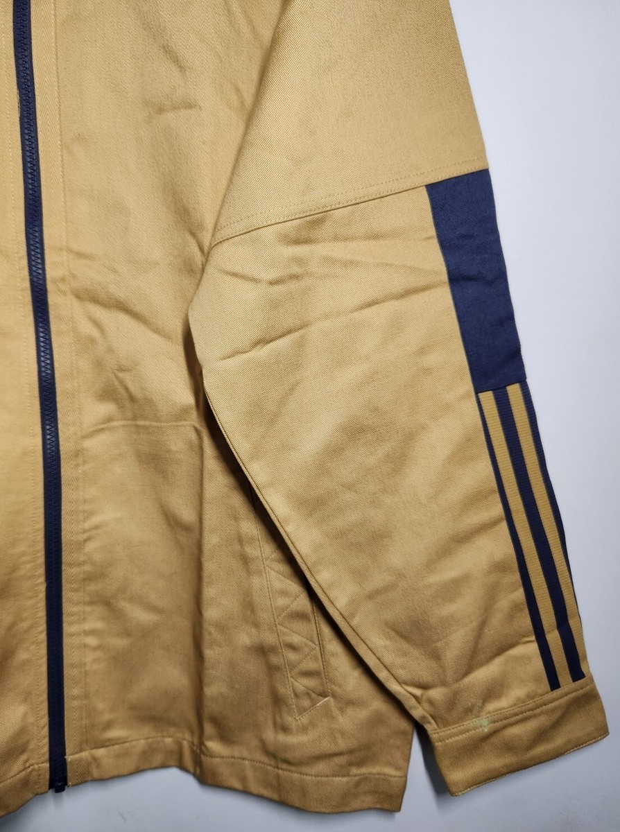 Adidas Tiro AW Overshirt Full-Zip Jacket H56616 Golden Beige Navy