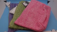 3 x Ulta Beauty Makeup Zippered Bag Purple, Pink, Green 10"L 6"H Approximately
