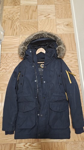 SUPERDRY PREMIUM ULTIMATE DOWN PARKA Men's Size S, Dark Navy - Picture 2 of 11